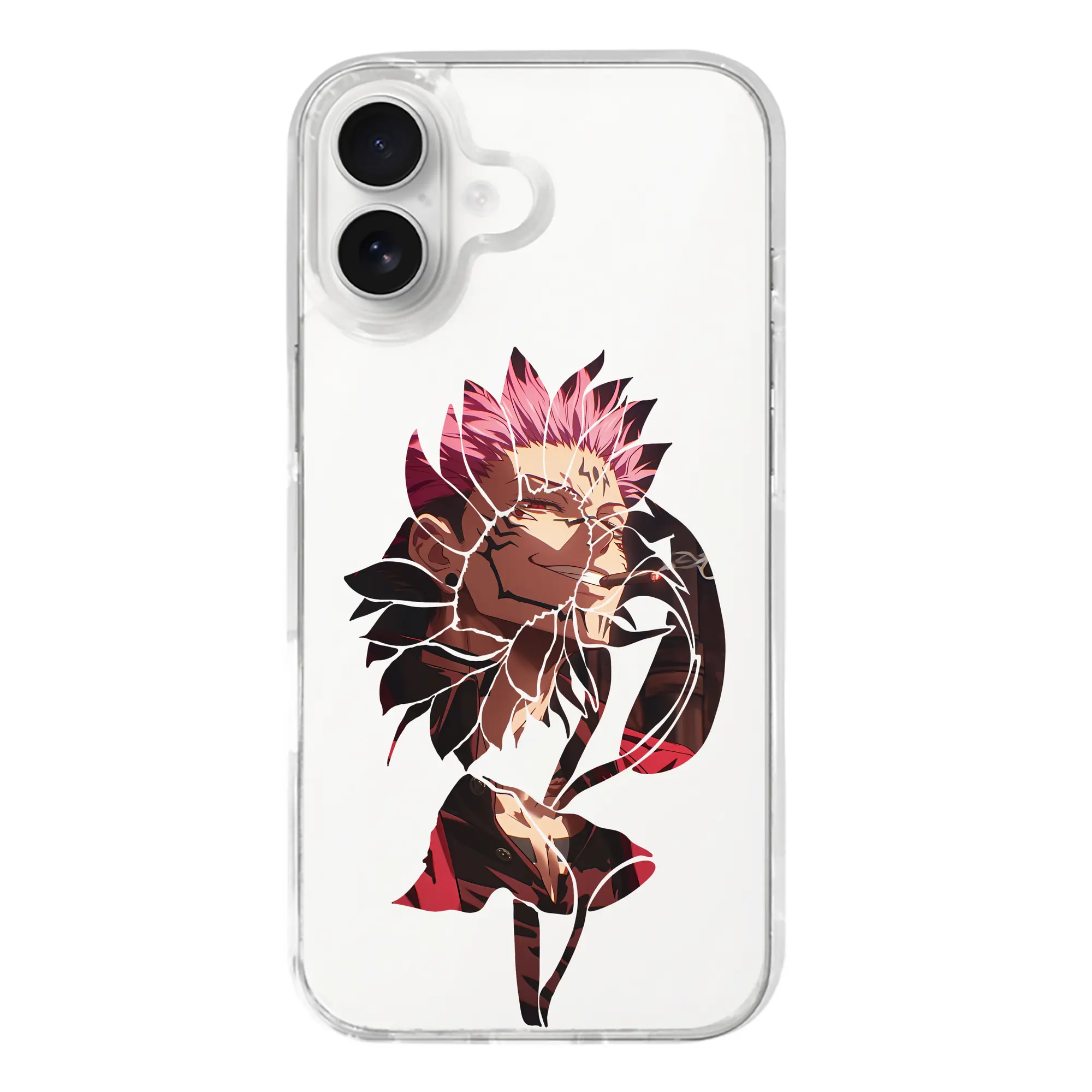 呪術廻戦 グッズ,両面宿儺 - iPhone 17シリーズ 透明スマホケース – 薄型・耐衝撃・精密フィット保護カバー